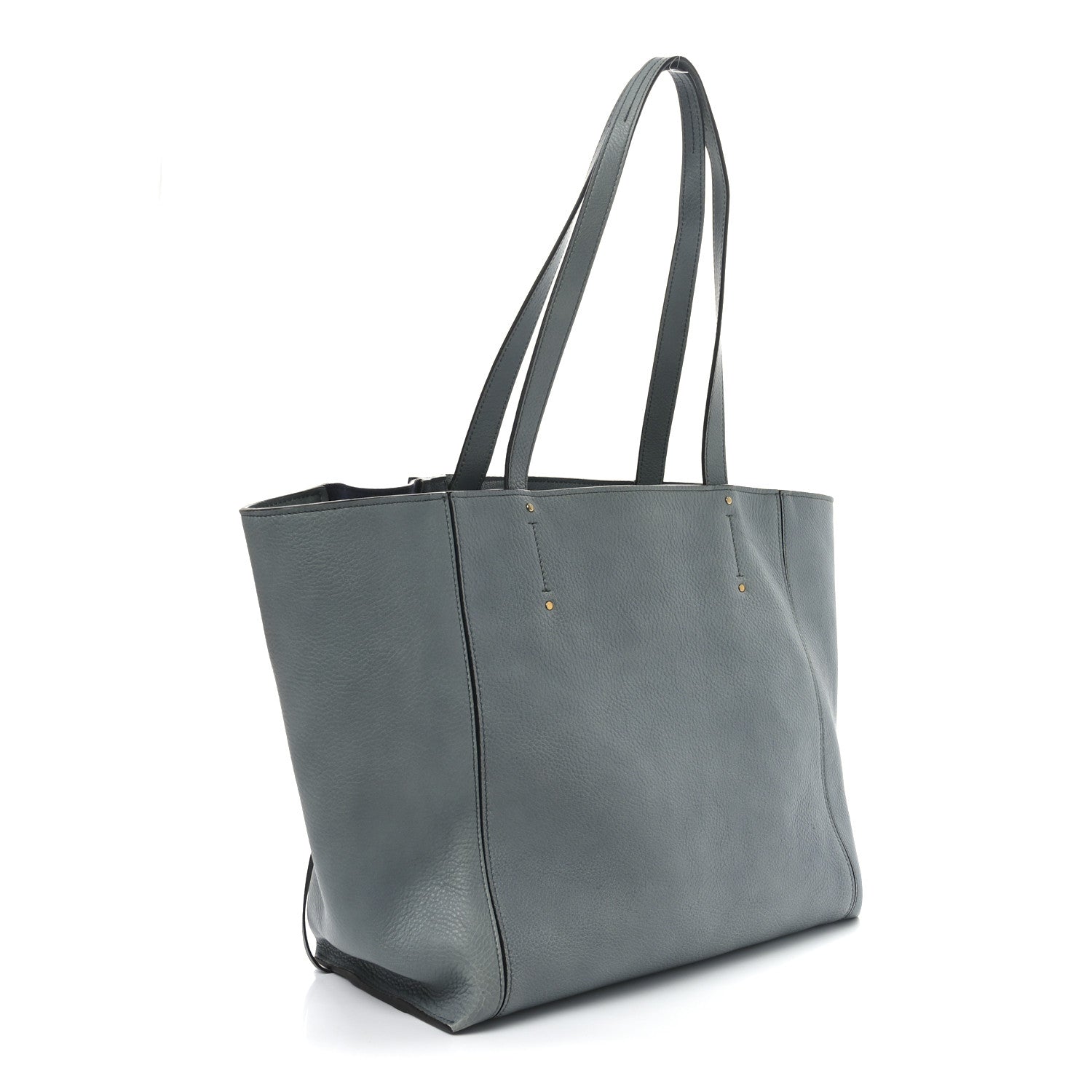 Chloe Smooth Calfskin Medium Milo Shopping Tote Cloudy Blue 3 of 9