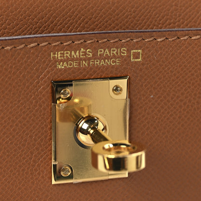 Hermes Madame Calfskin Matte Alligator Mini Kelly Sellier Touch 20 Gold Miel 6 of 13