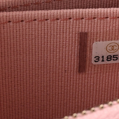 Chanel Lambskin Quilted Chanel 19 Zip Around Coin Purse Wallet Light Pink 7 of 7