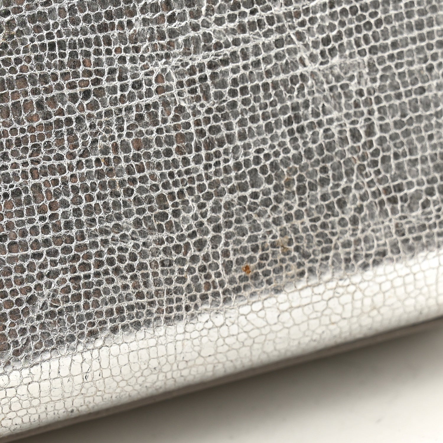 Saint Laurent Textured Metallic Calfskin Classic Monogram Cassandre Clutch Silver 11 of 16