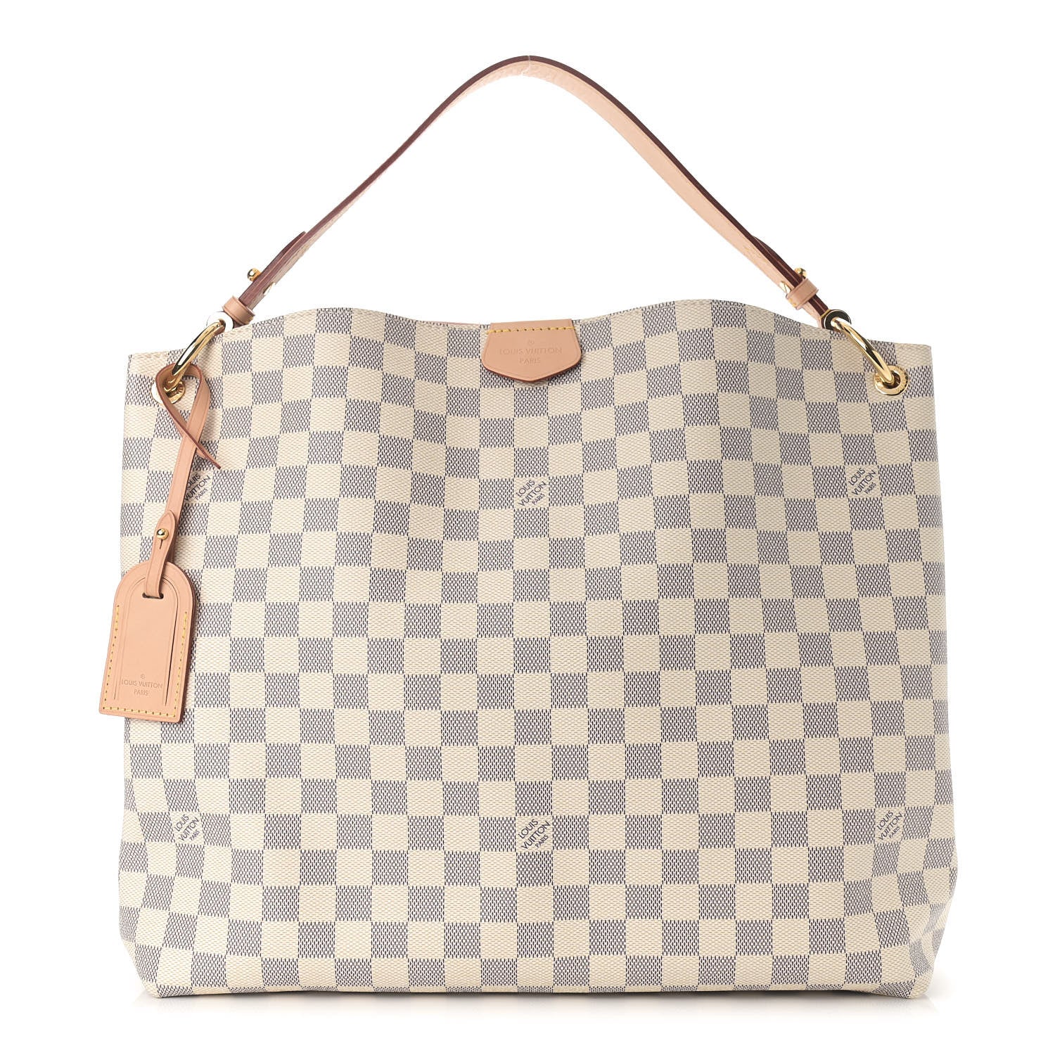 Louis Vuitton Damier Azur Graceful MM Rose Ballerine 1 of 8