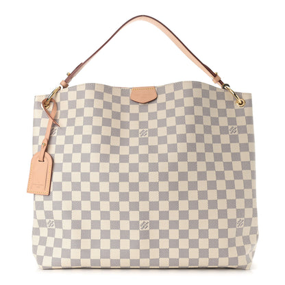 Louis Vuitton Damier Azur Graceful MM Rose Ballerine 1 of 8