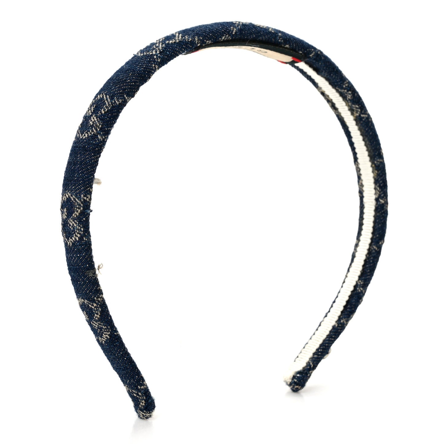 Denim Monogram Headband Blue