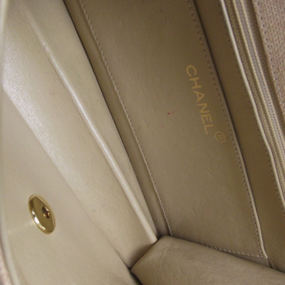 Chanel Straw Leather Flap Brown 7 of 13