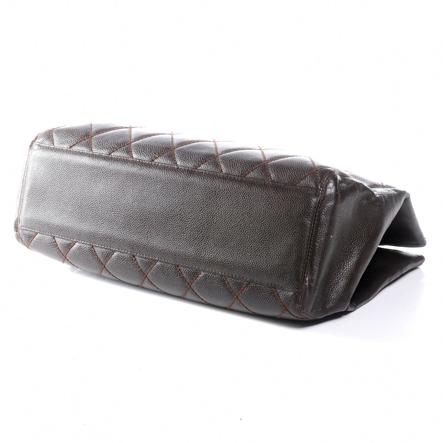Caviar Quilted Shoulder Bag Brown