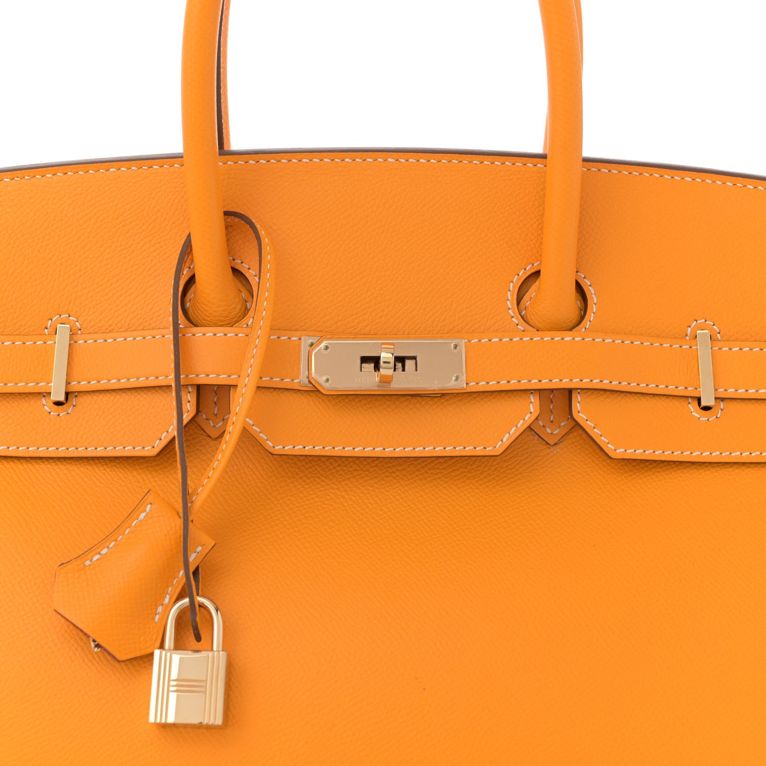 Hermes Epsom Candy Birkin 35 Jaune D'Or Feu 8 of 11