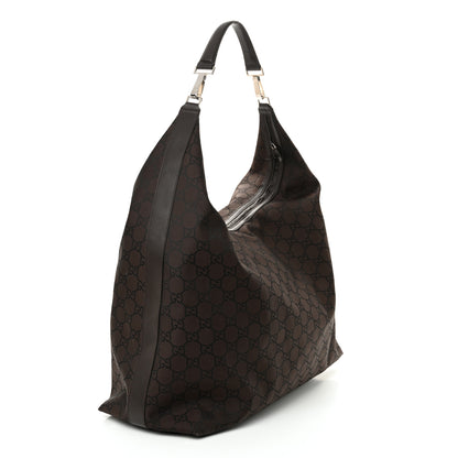Gucci Nylon Monogram Extra Large Hobo Dark Brown 3 of 13