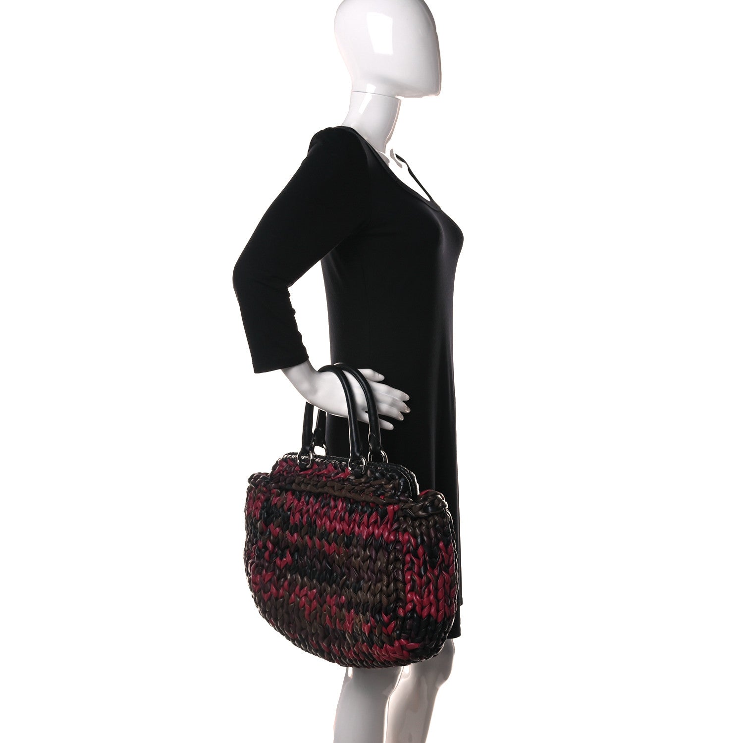 Prada Napa Knit Tote Corteccia 2 of 12