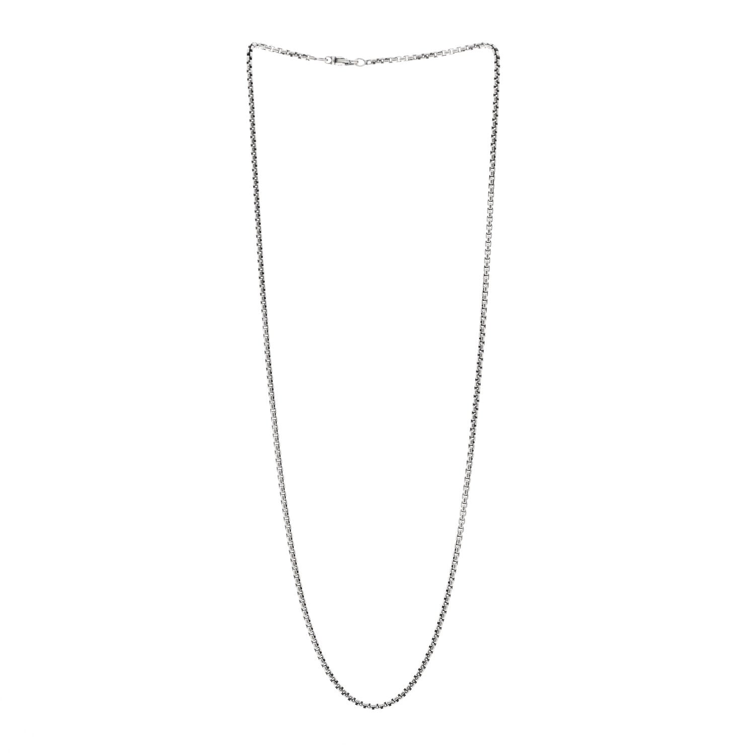 David Yurman Sterling Silver 2.7mm Small Box Chain Necklace 24" 3 of 4