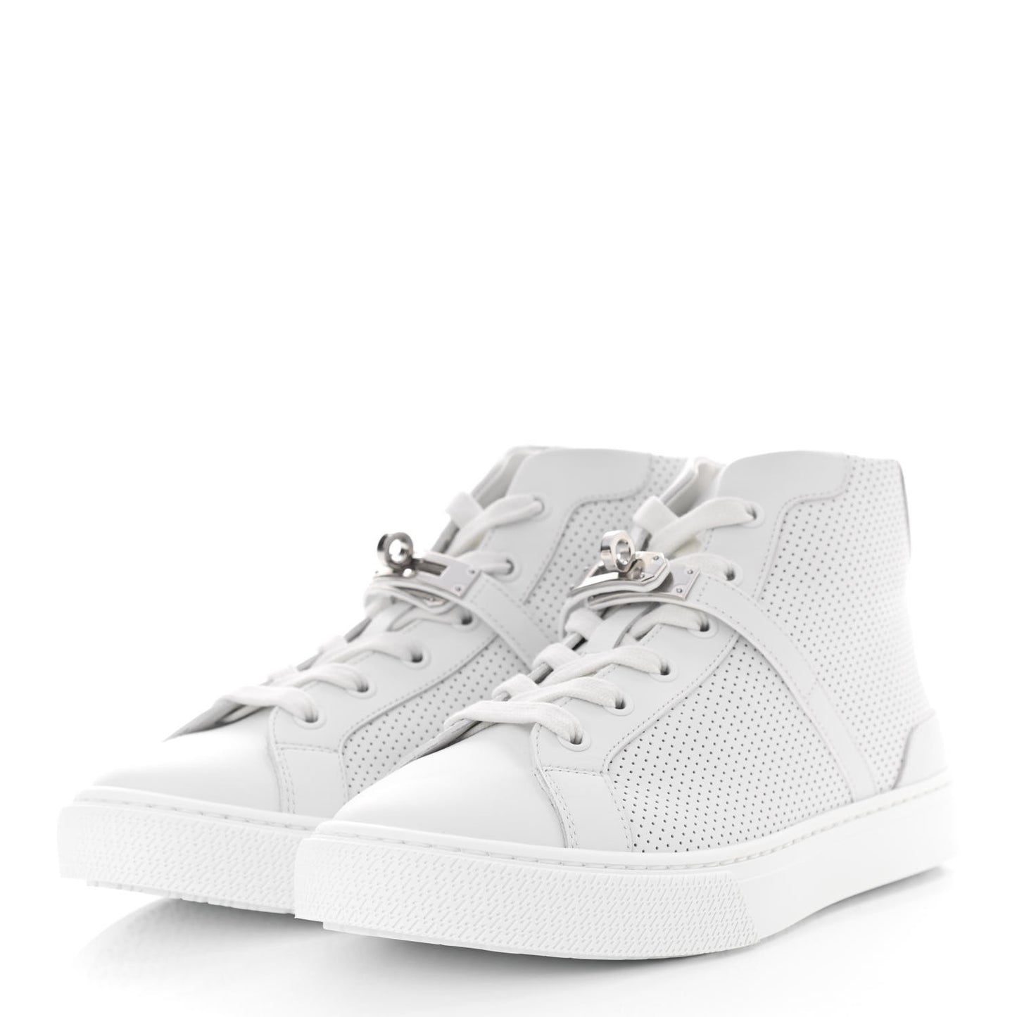 Calfskin Perforated Daydream Sneakers 37 White