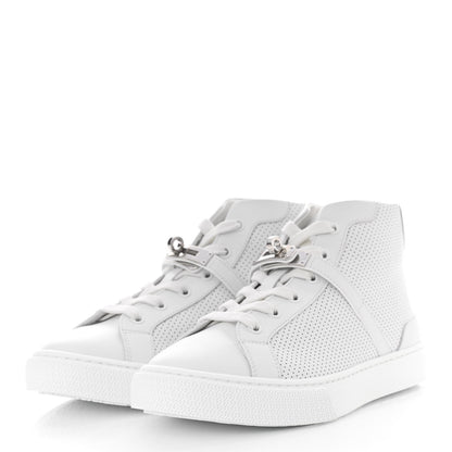 Hermes Calfskin Perforated Daydream Sneakers 37 White 3 of 8