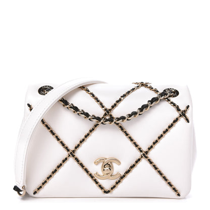 Chanel Lambskin Small Entwined Chain Flap White 1 of 11
