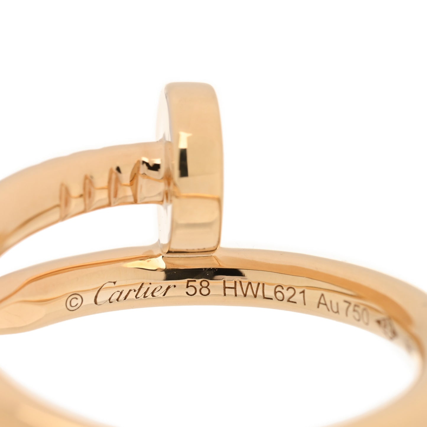 18K Yellow Gold Juste Un Clou Ring 58 8.25