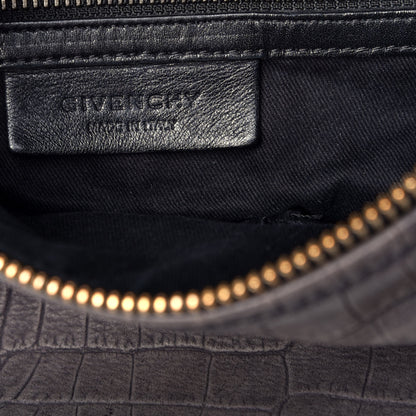Givenchy Nubuck Crocodile Embossed Medium Pandora Grey 7 of 11
