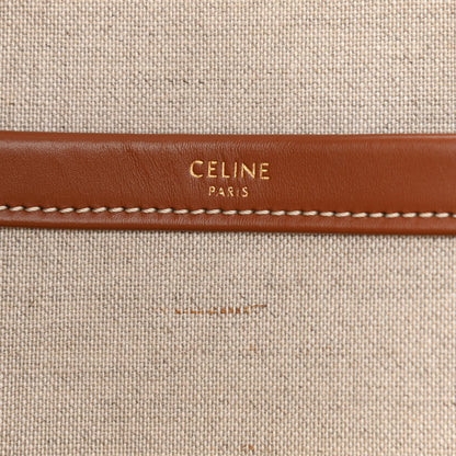 Celine Stripe Triomphe Large Cabas Thais Khaki Tan 6 of 7