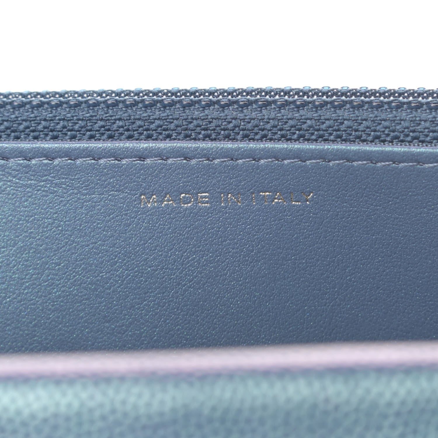 Chanel Iridescent Caviar Quilted Wallet On Chain WOC Dark Blue 7 of 12