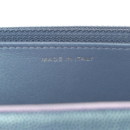 Chanel Iridescent Caviar Quilted Wallet On Chain WOC Dark Blue 7 of 12