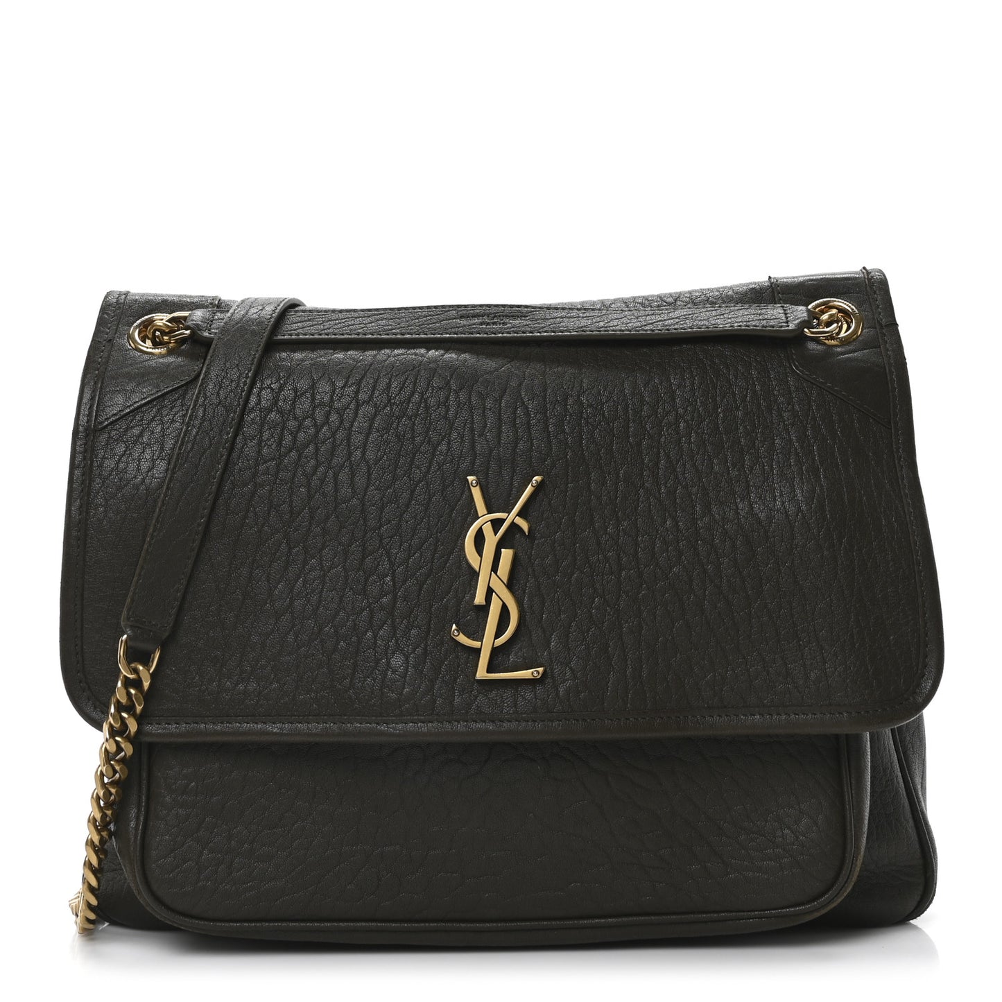 Grained Lambskin Monogram Large Niki Chain Satchel Light Musk