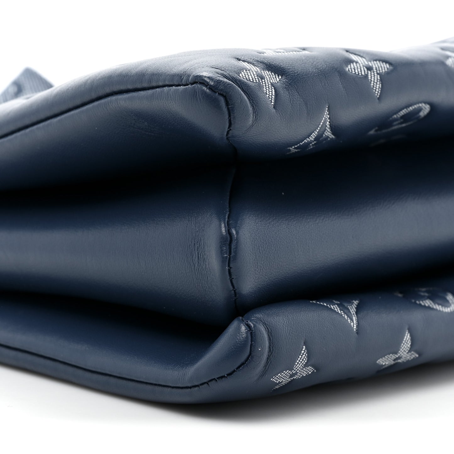 Lambskin Embossed Monogram Coussin PM Denim Blue