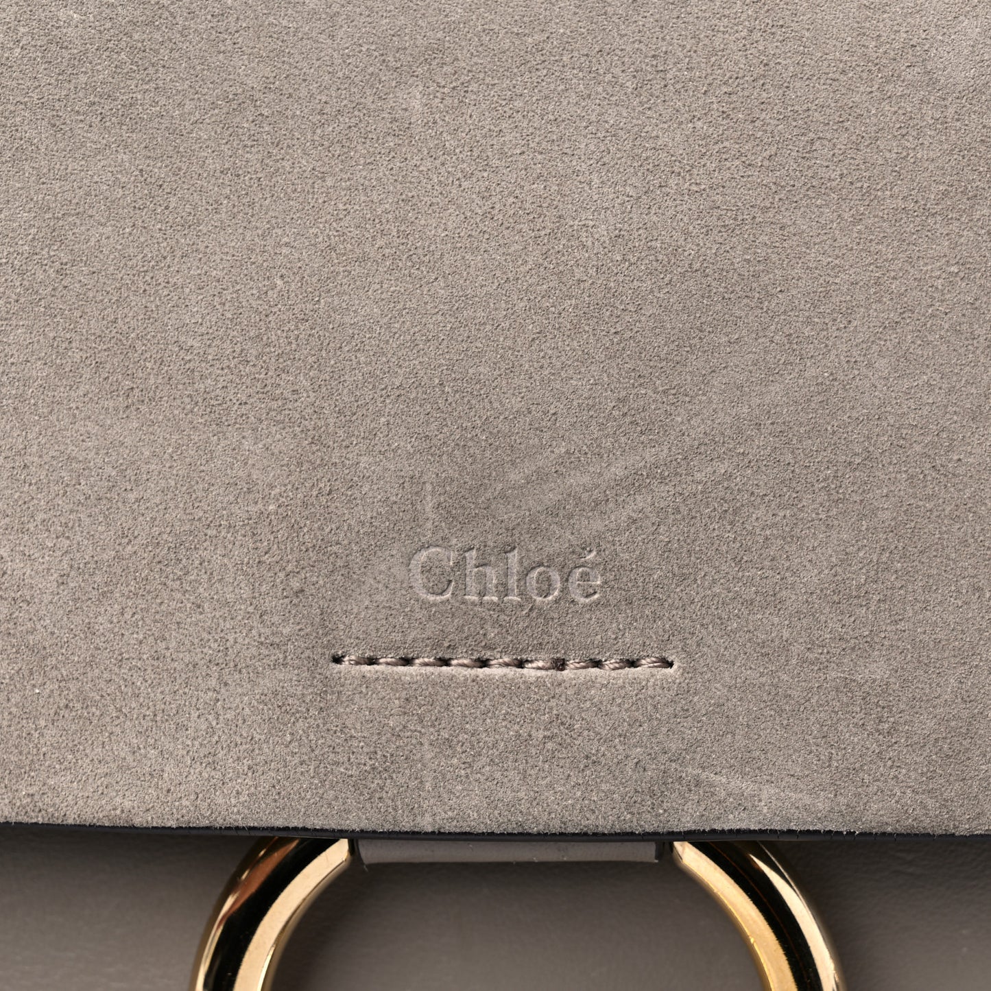 Calfskin Suede Medium Faye Shoulder Bag Motty Grey