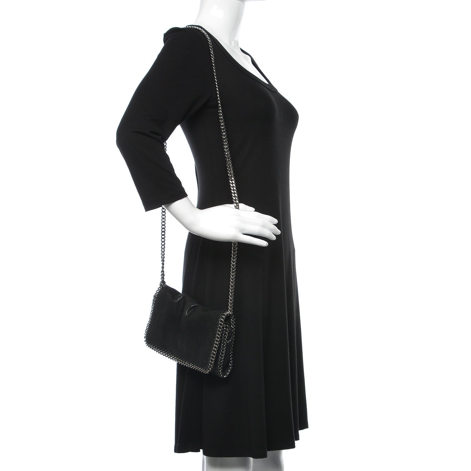 Stella McCartney Shaggy Deer Falabella Crossbody Bag Black 2 of 9