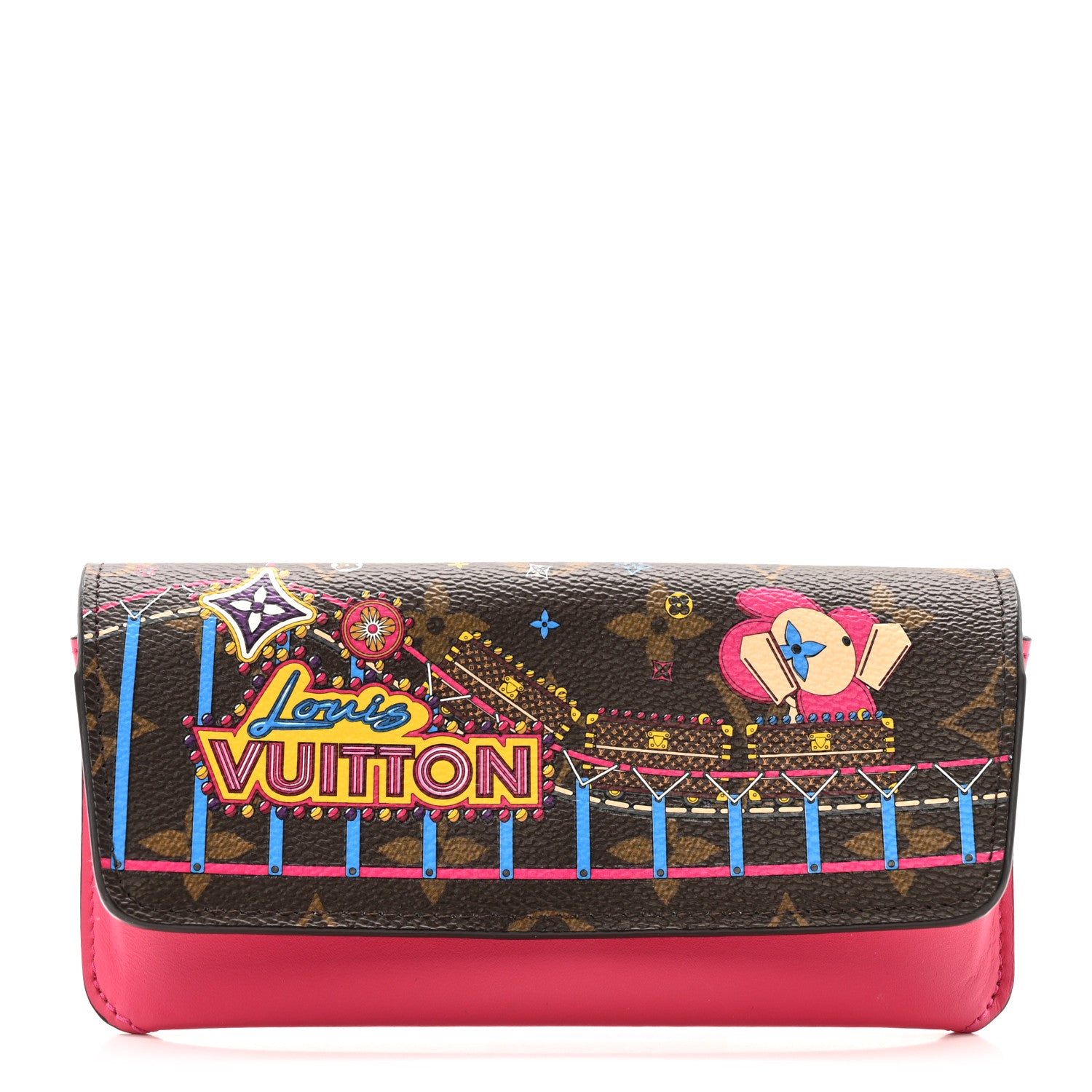 Louis Vuitton Monogram 2020 Christmas Animation Roller Coaster Woody Glasses Case Pivoine 1 of 7