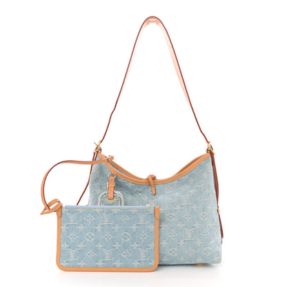 Louis Vuitton Monogram Denim CarryAll PM Sky Blue 3 of 10