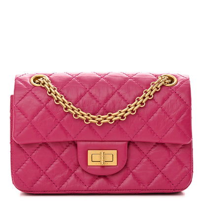 Chanel Aged Calfskin Quilted 2.55 Reissue Mini Flap Fuchsia 1 of 10