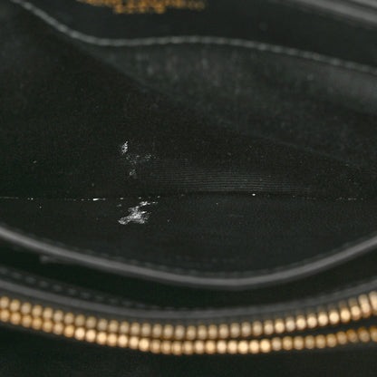 Saint Laurent Calfskin Y Quilted Monogram Small Loulou Chain Satchel Black 11 of 14
