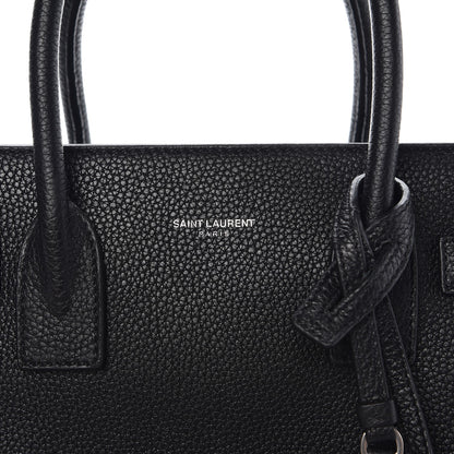 Saint Laurent Grained Calfskin Baby Sac De Jour Souple Black 6 of 8