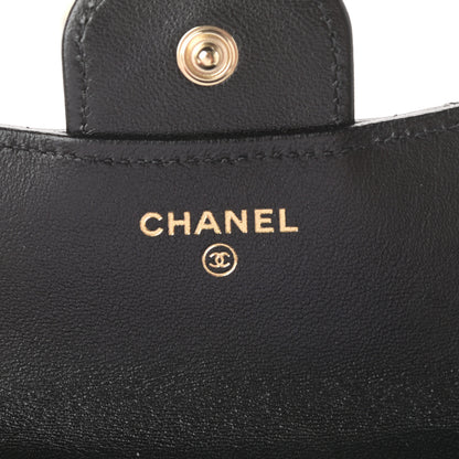 Chanel Lambskin Quilted Top Handle Flap Coin Purse With Chain Black 7 of 10