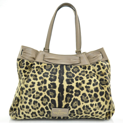 Valentino Garavani Calf Hair Leopard Print Medium Aphrodite Bow Tote 4 of 10