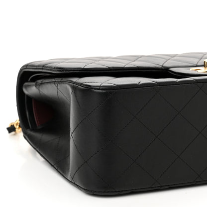 Chanel Lambskin Quilted Jumbo Double Flap Black 9 of 11