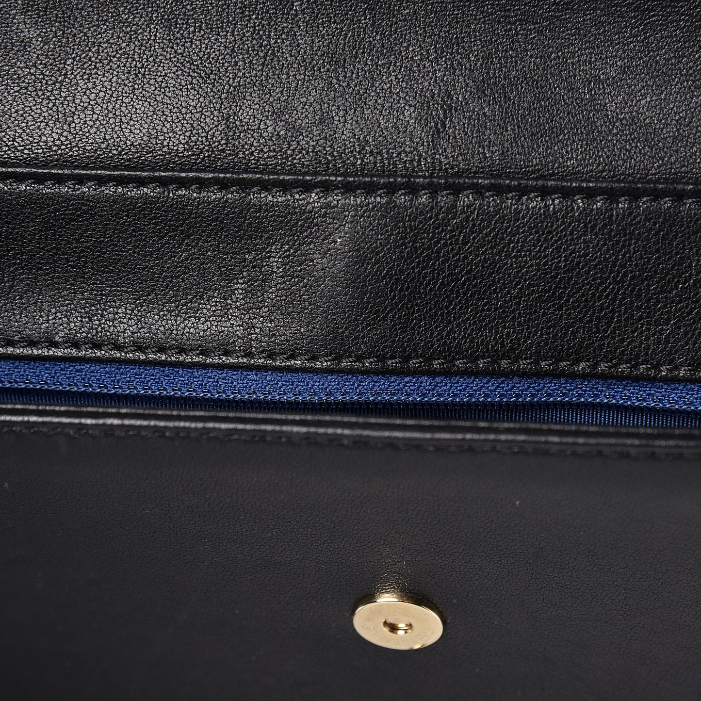 Sheepskin Quilted Vintage Mademoiselle Flap Blue Black