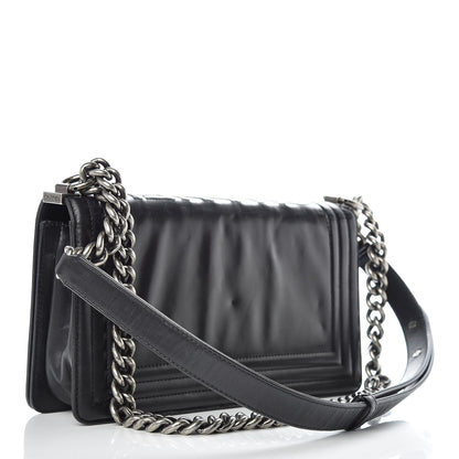 Chanel Glazed Calfskin Medium Boy Flap Black 3 of 15