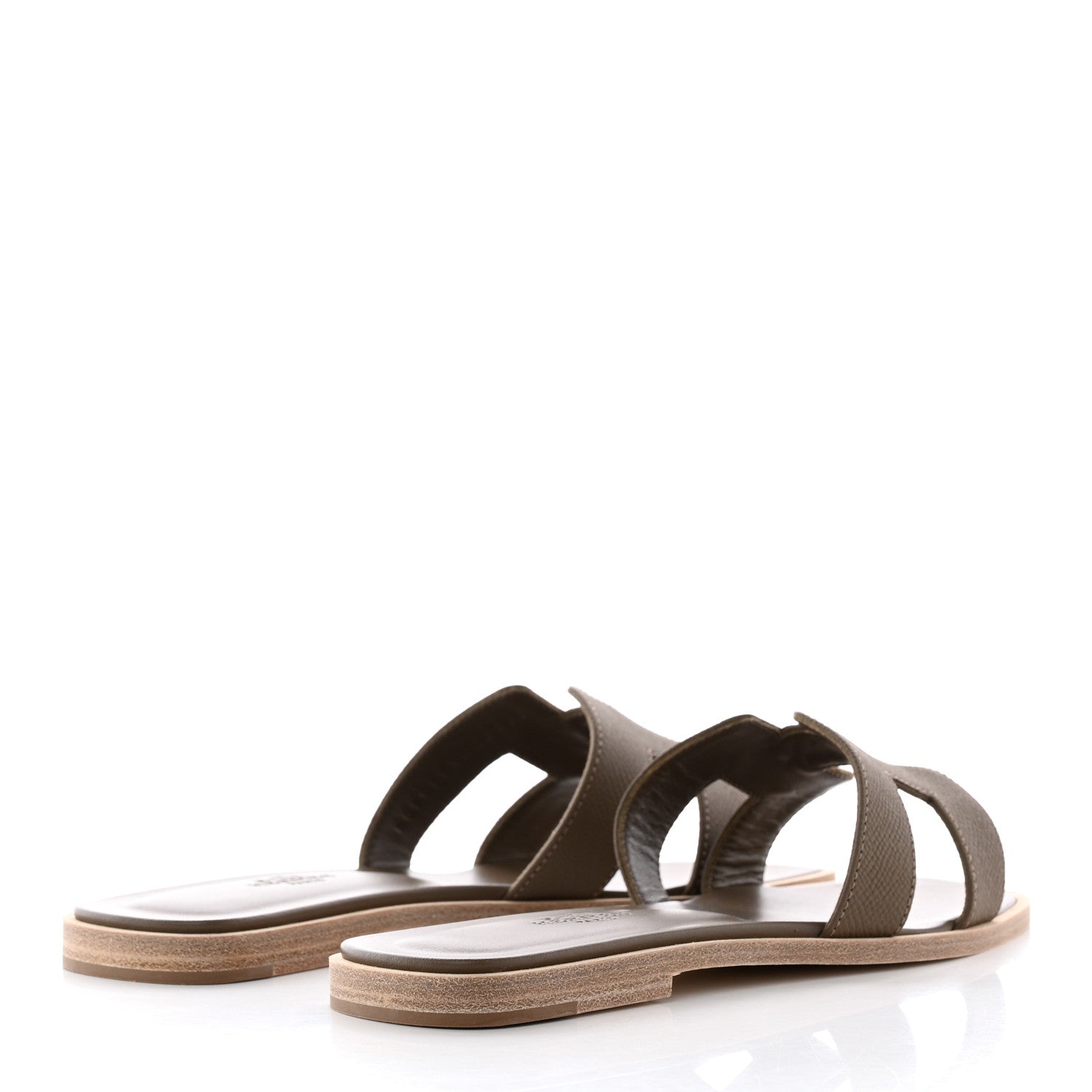 Hermes Epsom Oran Sandals 36 Etoupe 4 of 17