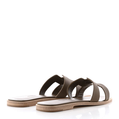 Hermes Epsom Oran Sandals 36 Etoupe 4 of 17