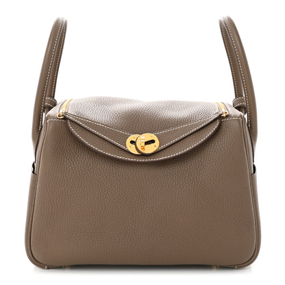 Hermes Taurillon Clemence Lindy 26 Etoupe 1 of 12