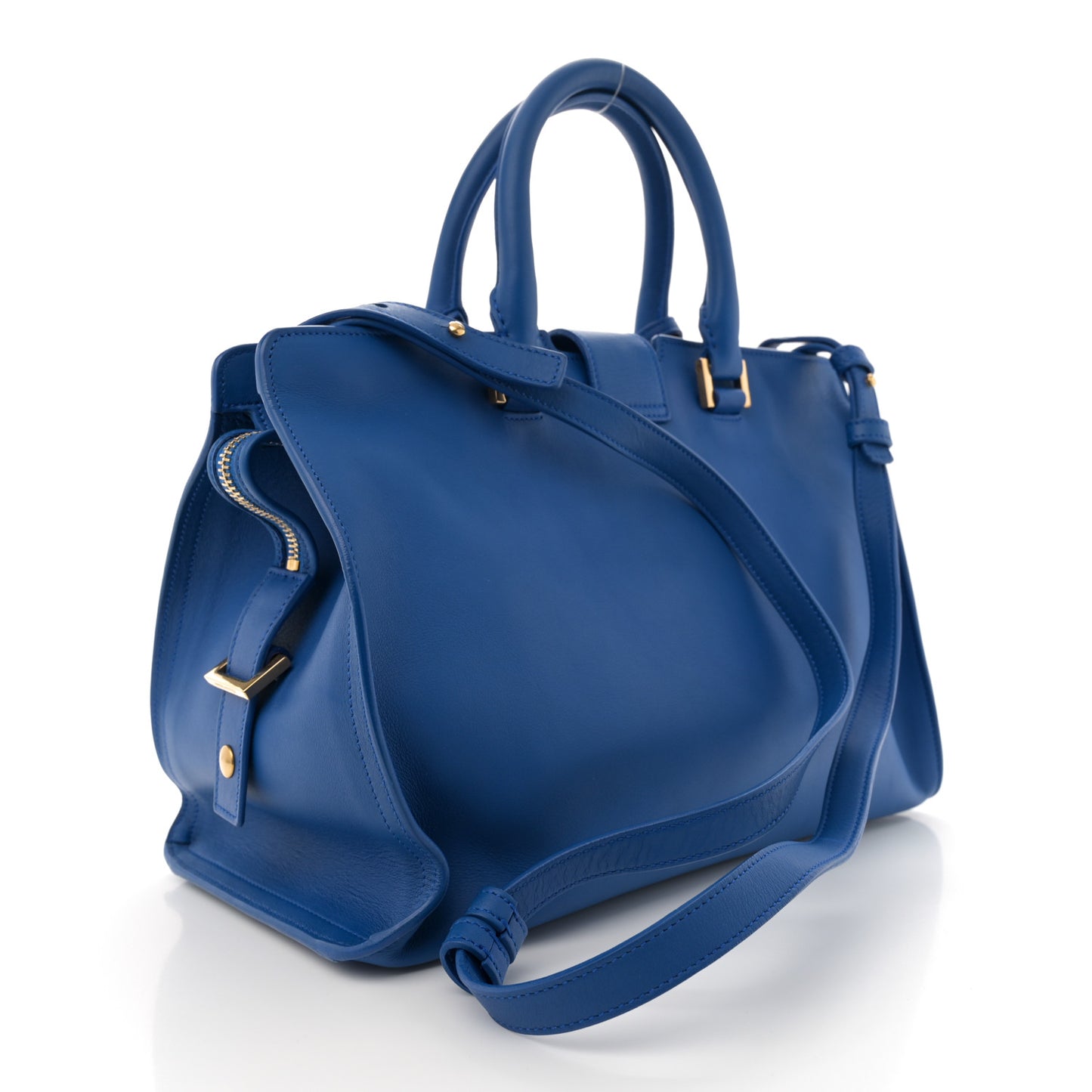 Calfskin Small Classic Y Cabas Royal Blue