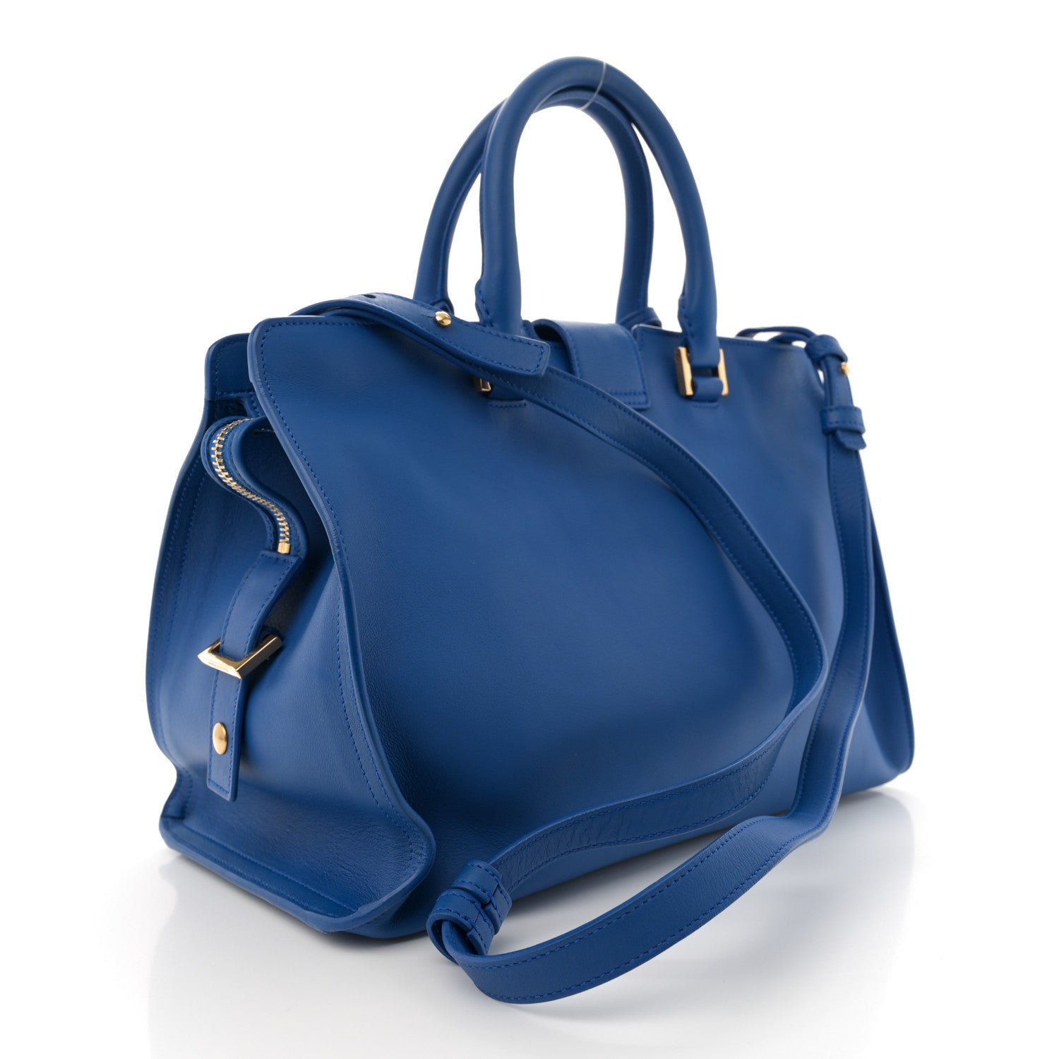 Saint Laurent Calfskin Small Classic Y Cabas Royal Blue 3 of 12