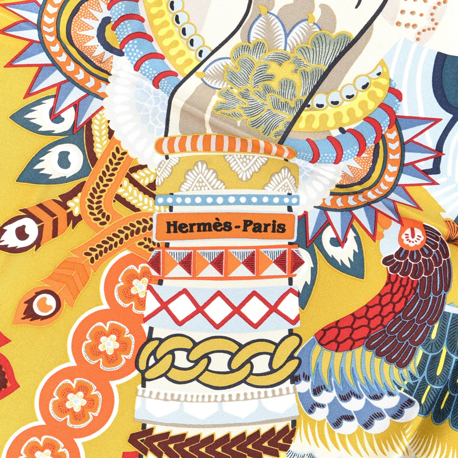Hermes Silk Twill Duo Cosmique Scarf 90 Bleu Ciel Brique 3 of 7