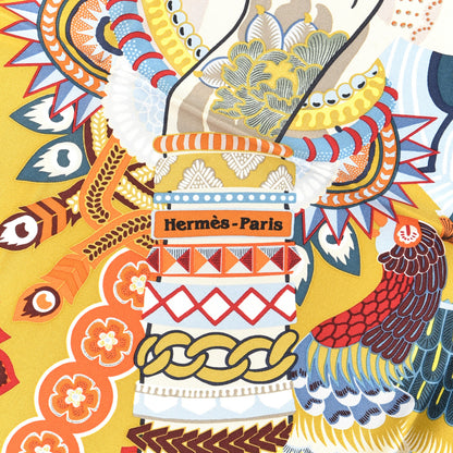 Hermes Silk Twill Duo Cosmique Scarf 90 Bleu Ciel Brique 3 of 7