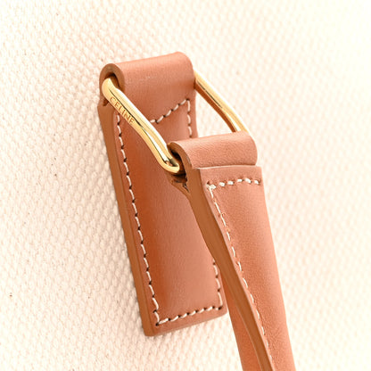Celine Canvas Calfskin Horizontal Cabas Natural Tan 17 of 19