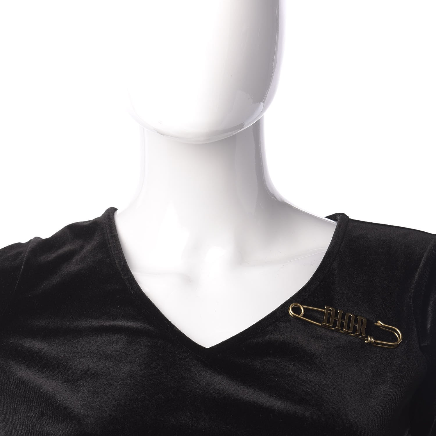 Christian Dior Logo Brooch Gold 2 of 4