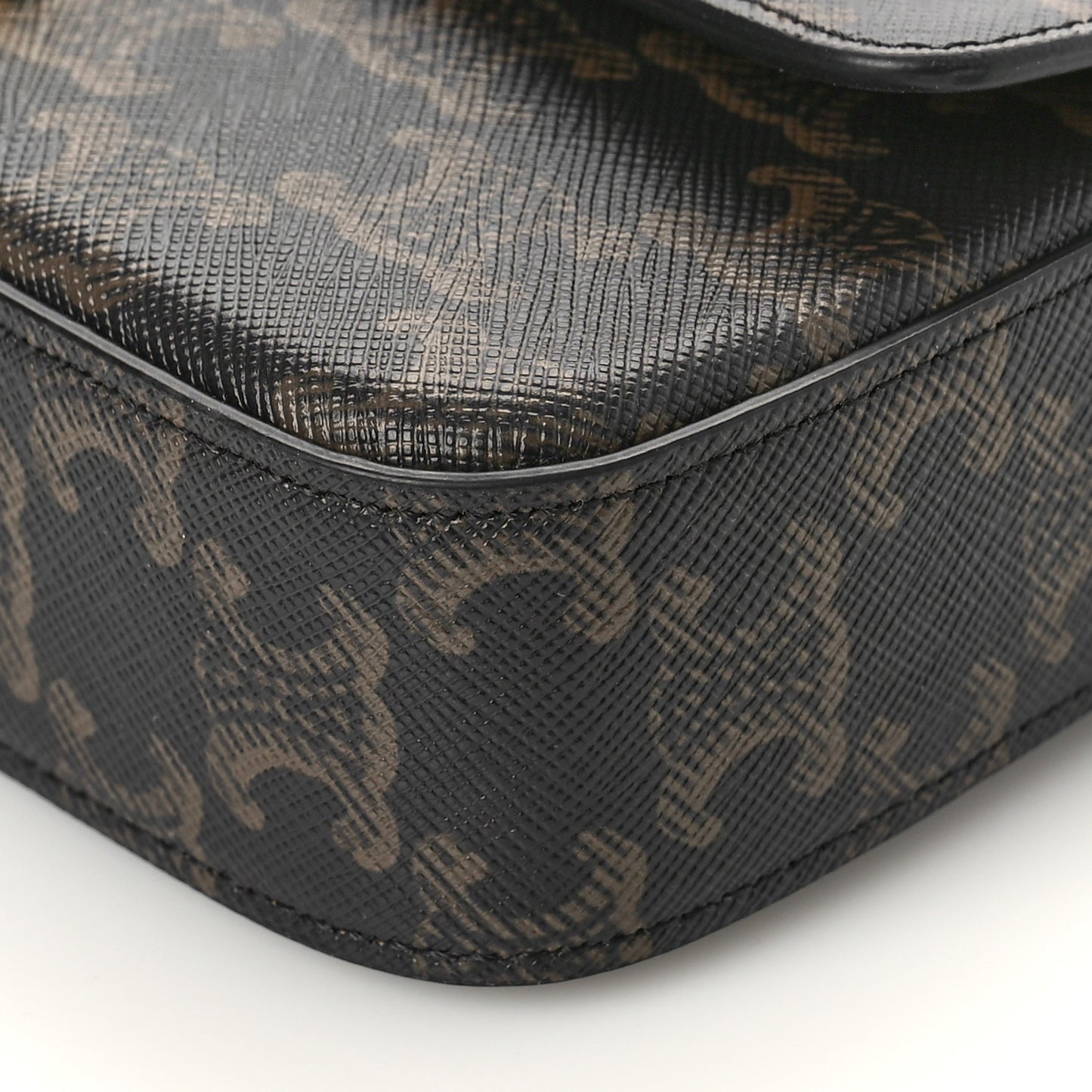 Canvas Calfskin Triomphe Shoulder Bag Tan