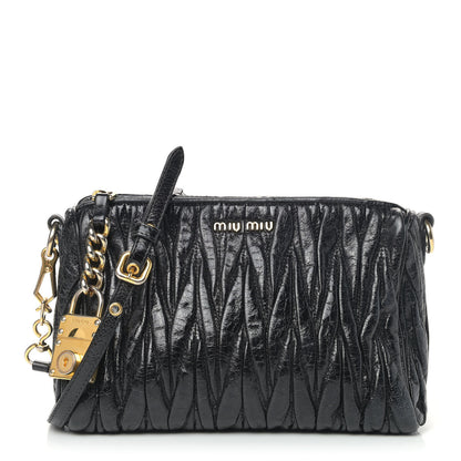 Miu Miu Nappa Matelasse Crossbody Clutch Black 1 of 4