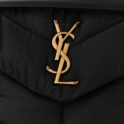 Saint Laurent Nylon Quilted Small Loulou Puffer Monogram Chain Satchel Black 8 of 10