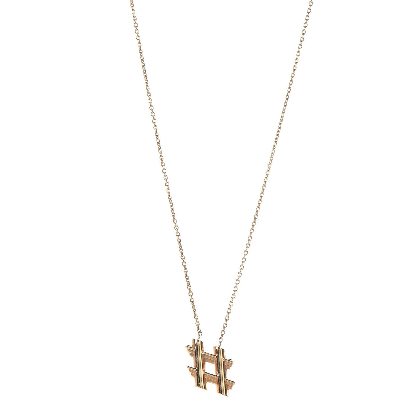 LV And Me Hashtag Necklace Gold