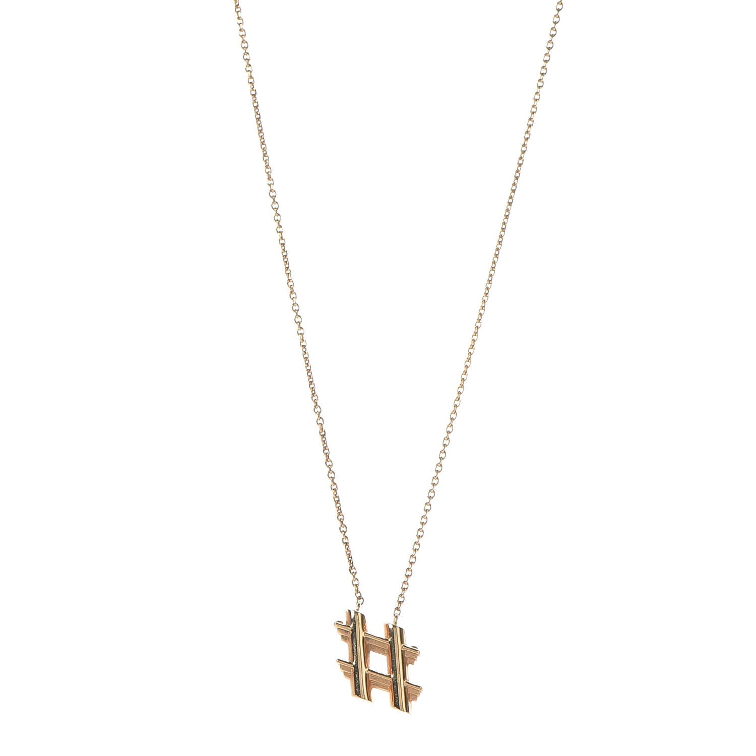 Louis Vuitton LV And Me Hashtag Necklace Gold 1 of 8