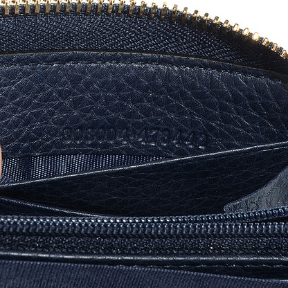Gucci Pebbled Calfskin Soho Zip Around Wallet Blue 8 of 8